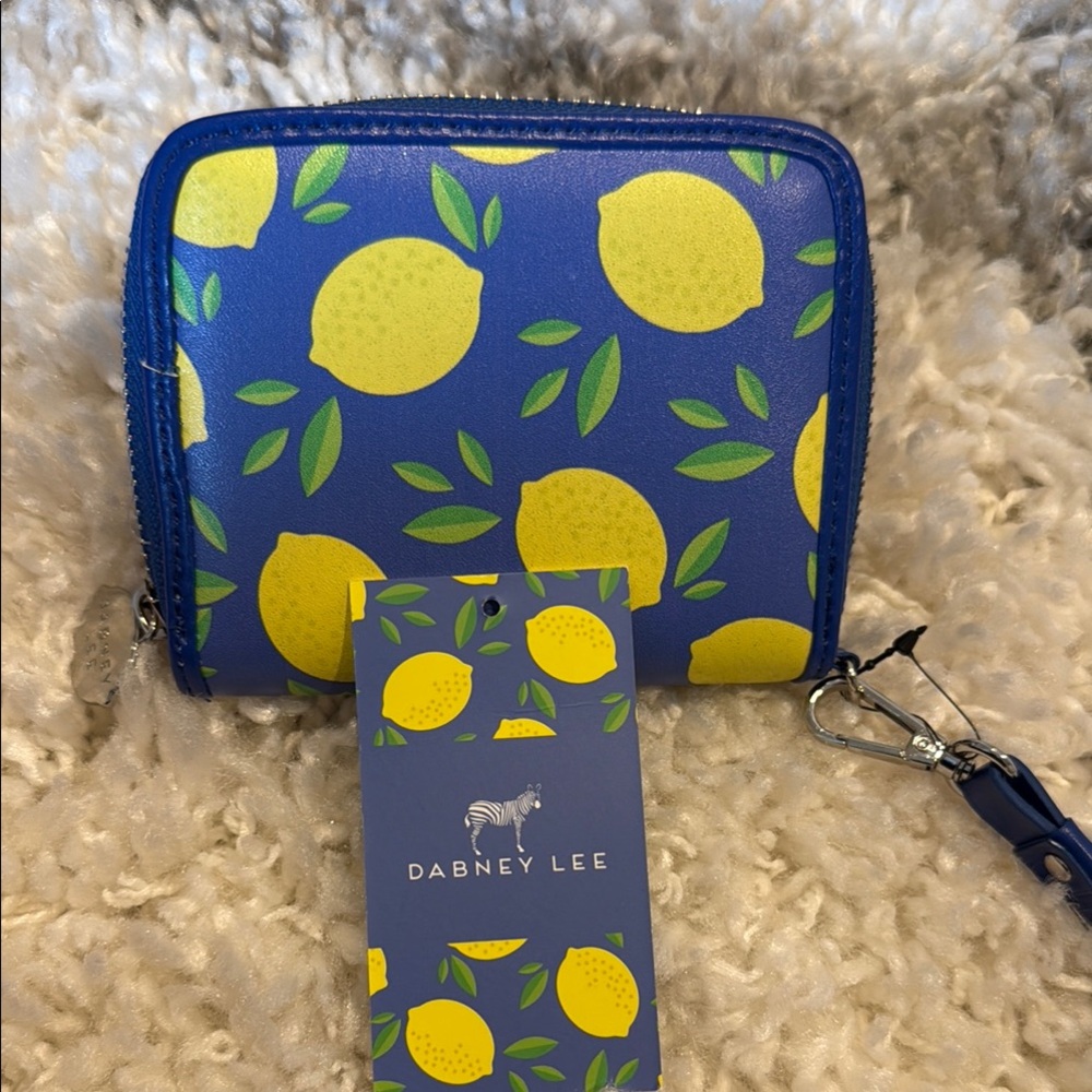 Dabney Lee Blue Lemon Print Wallet
